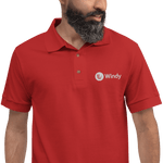 Windy Red Embroidered Polo